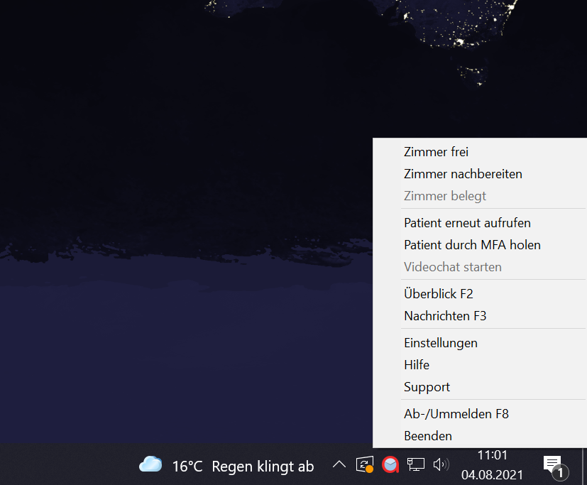 wartenmitadana Screenshot - Programm an der Anmeldung